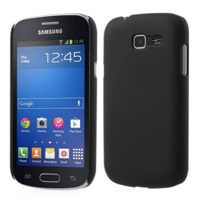 Твърд предпазен гръб мат за Samsung Galaxy Trend Lite S7390 / Trend Lite Duos S7392 черен